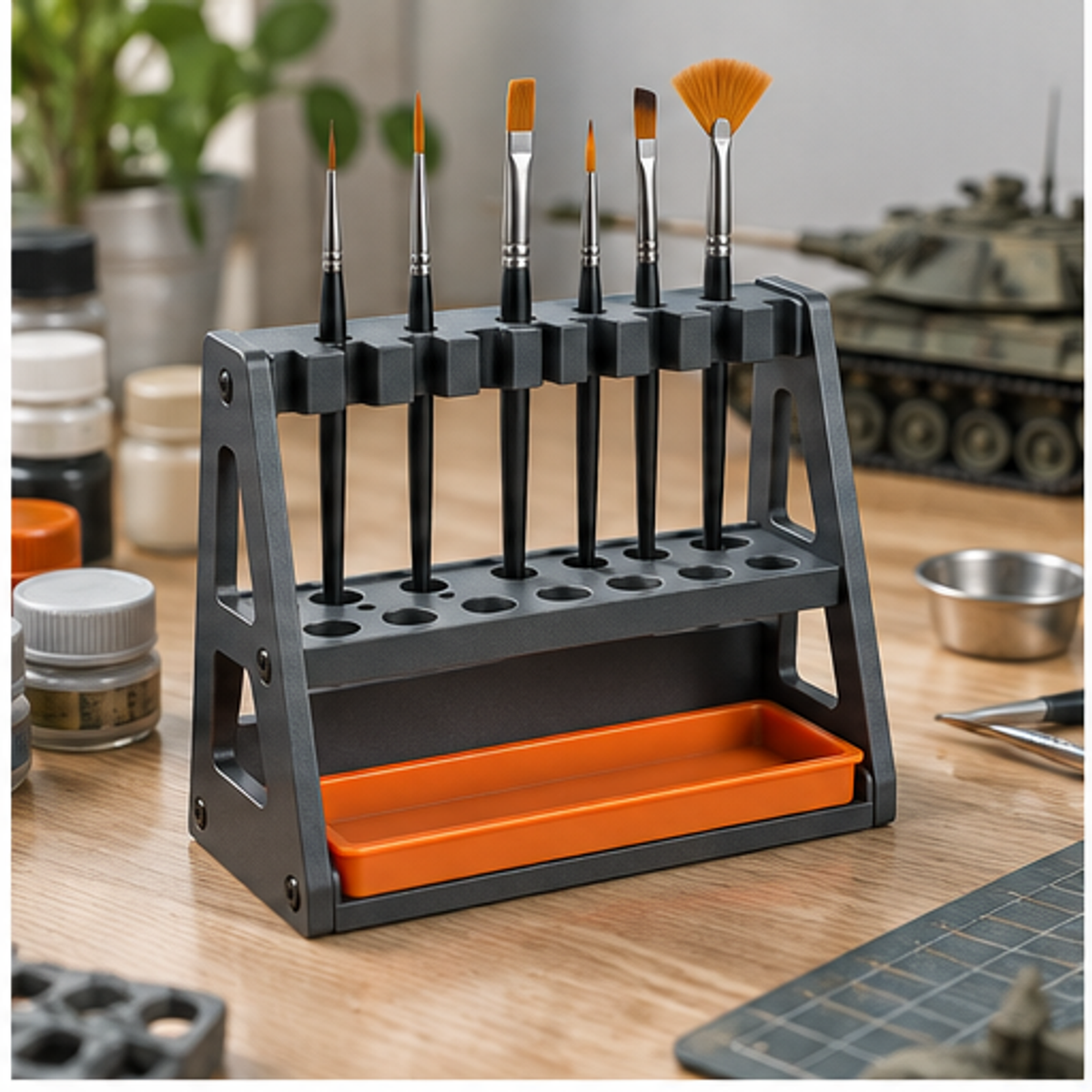Brush Drying and Storage Rack — lifestyle