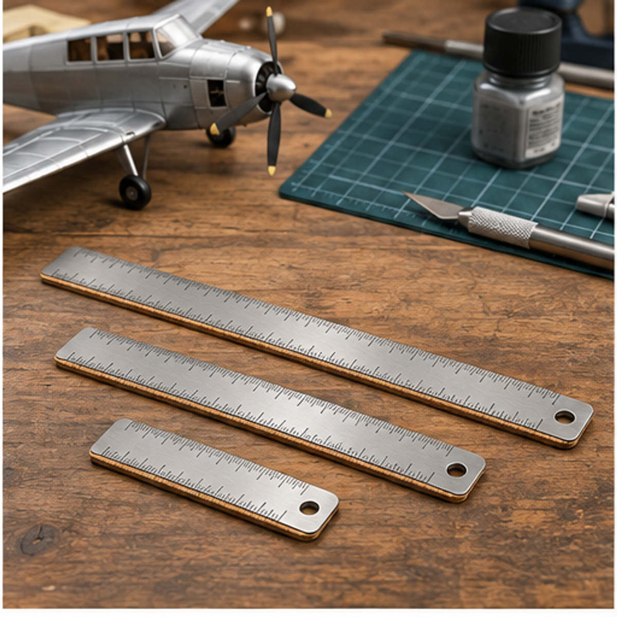 Precision Metal Ruler Set — lifestyle